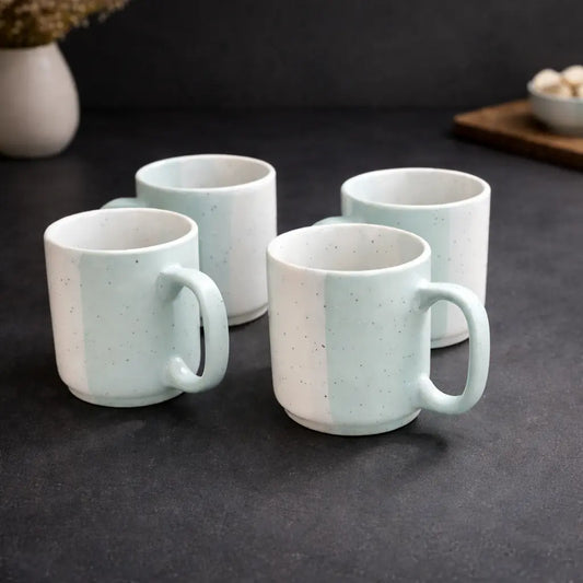 Design Khazana Pastel Milk/Coffee Mug Set of 4 | Premium Quality, Microwave Safe