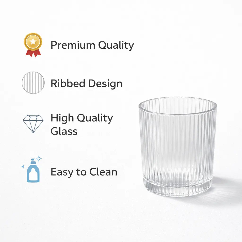 Design Khazana Juice Glass Set of 4 | Premium Quality