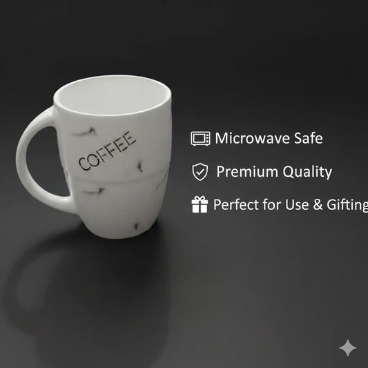 Design Khazana Coffee Print Milk/Coffee Mug Set of 2 | Microwave Safe , Premium Quality