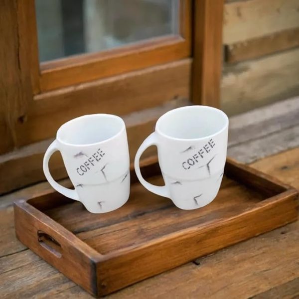 White Coffee/Milk Mug Set of 2 to Gift Your Loved Ones