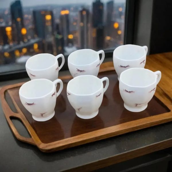 EliteSip White Microwave-Safe Tea/Coffee Mug Set of 6