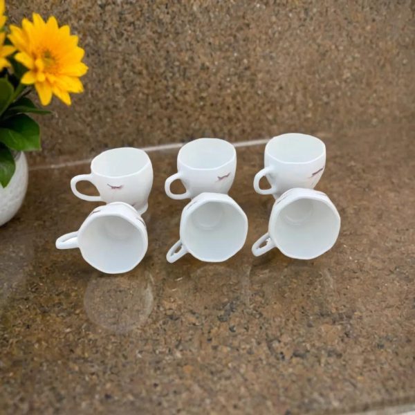 EliteSip White Microwave-Safe Tea/Coffee Mug Set of 6 - Image 2